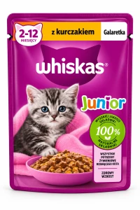 WHISKAS JUNIOR KURCZAK SASZETKA PURE