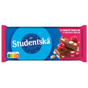 STUDENCKA CZEKOLADA 170G MALINA MLECZNA