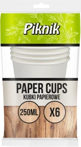 PIKNIK   KUBKI 250ML A6 PAP D/GORĄC