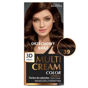 JOANNA MULTI CREAM 3D 39 FARBA DO WŁOSÓW ORZECHOWY BRĄZ