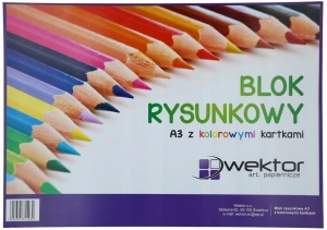 BLOK A3 KOLOROWE KARTKI
