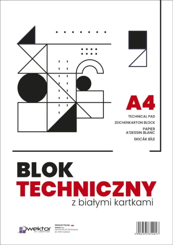 Blok-techniczny-bialy-Wektor-160-g---A4,-10-arkuszy-2