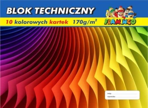 BLOK TRCHNICZNY A4 KOLOROWE KARTKI